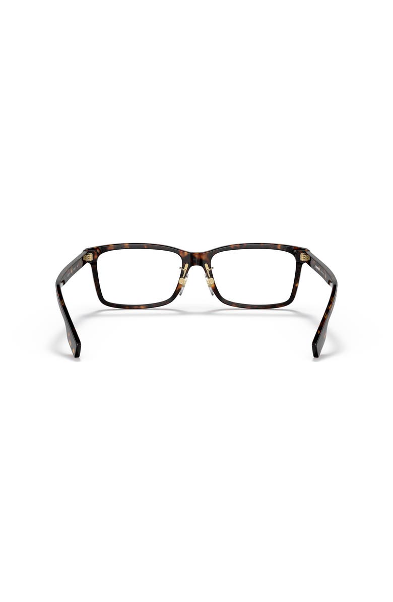 Burberry 56mm Rectangle optical glasses, Alternate, color, Brown
