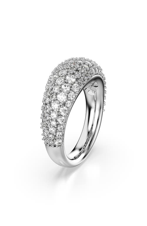 Swarovski Sublima White Rhodium Plated Ring In Silver