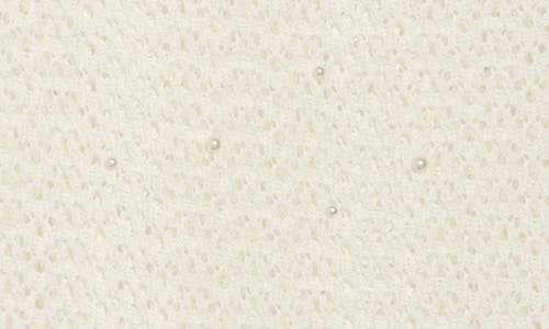 Lush Faux Pearl Bead Cover-up Dress In Cream