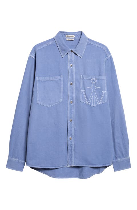 Oversize Cotton Button-Up Shirt