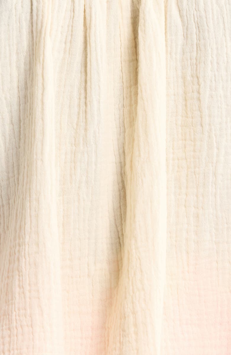 Elan Tie Strap Cotton Gauze Cover-Up Top, Alternate, color, Natural