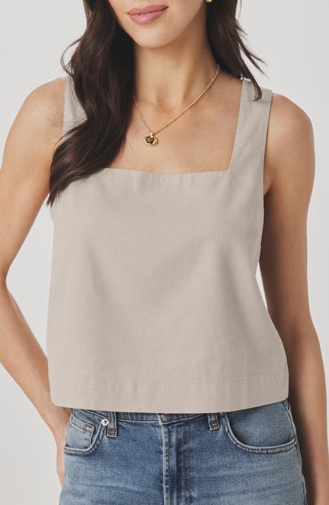 Valerie Square Neck Crop Tank