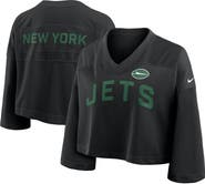 Nike Women's Nike Black New York Jets Wide Receiver Cropped Mesh Dri-FIT Fashion Jersey
