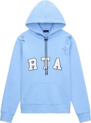 RtA Markus Collegiate Frayed Hoodie