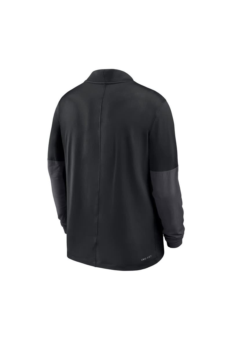 Men's Nike  Black Oklahoma State Cowboys Dri-FIT Half-Zip Pullover, Alternate, color, Black