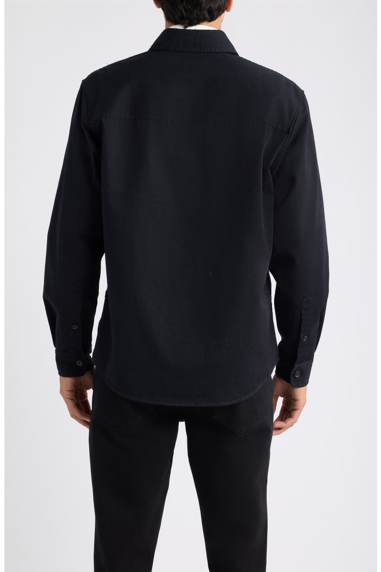 Owen Relaxed Fit Cotton Button-Up Shirt, Alternate, color, BLACK