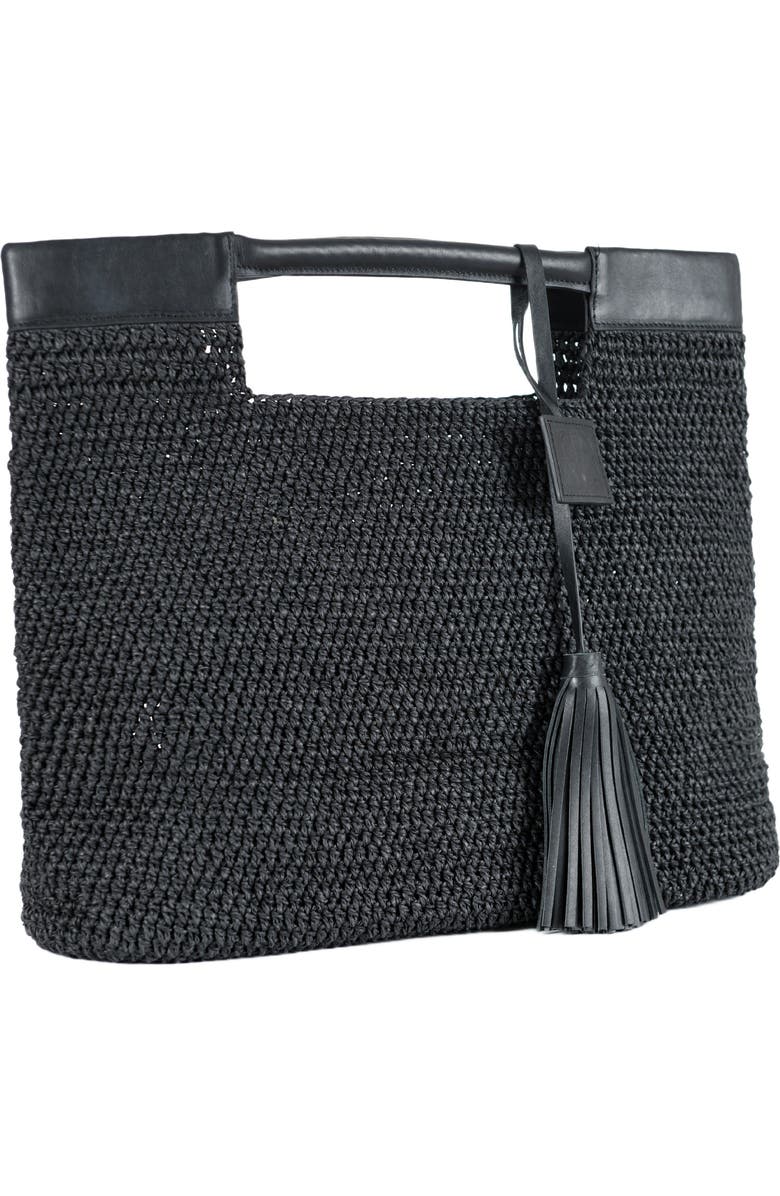 Forever & Always Shoes Gabriella Hand Woven Shoulder Bag with Leather Straps, Alternate, color,