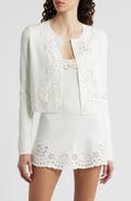LoveShackFancy Leda Eyelet Cardigan