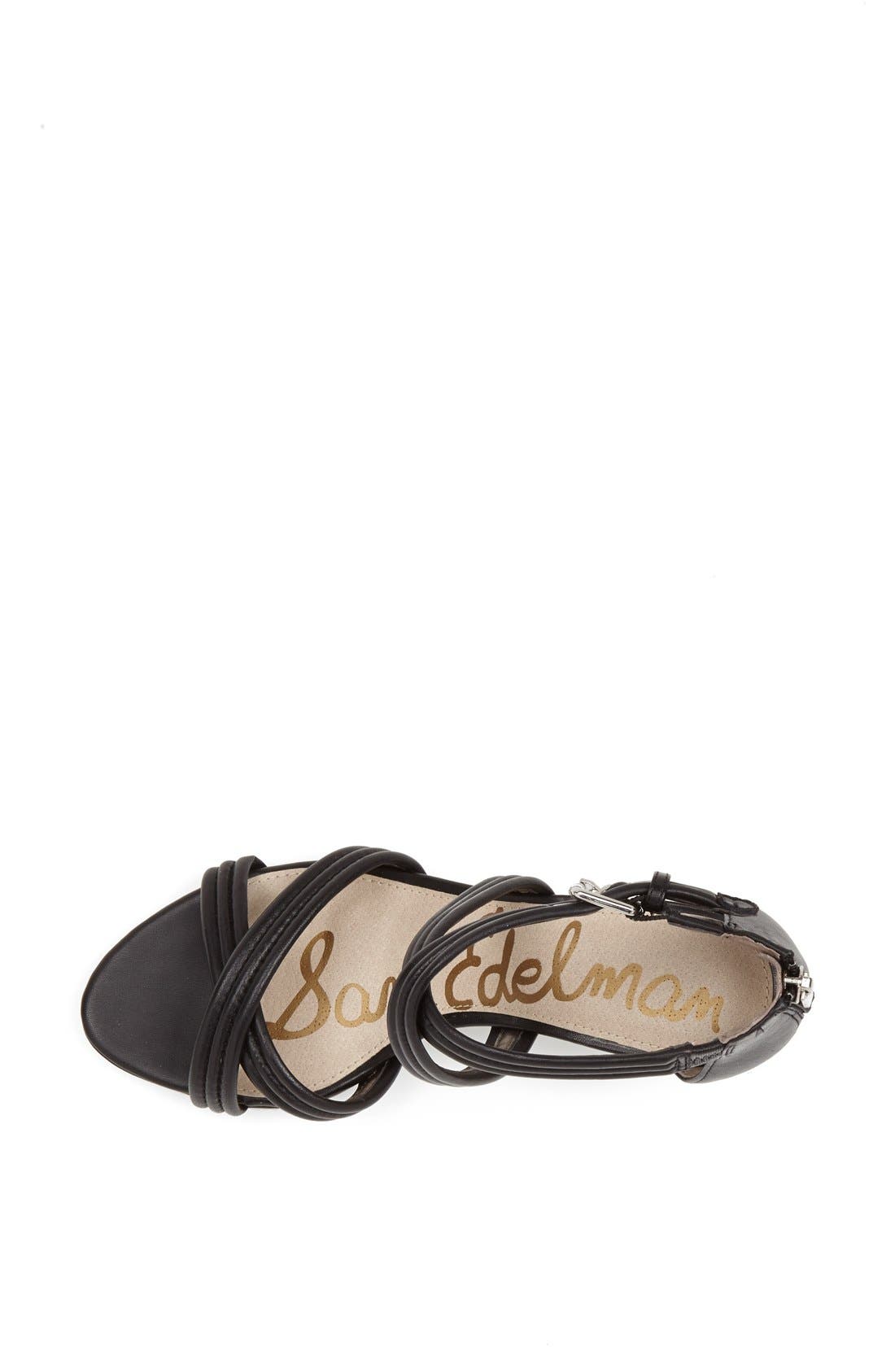 'Sloan' Sandal, Alternate, color, BLACK LEATHER