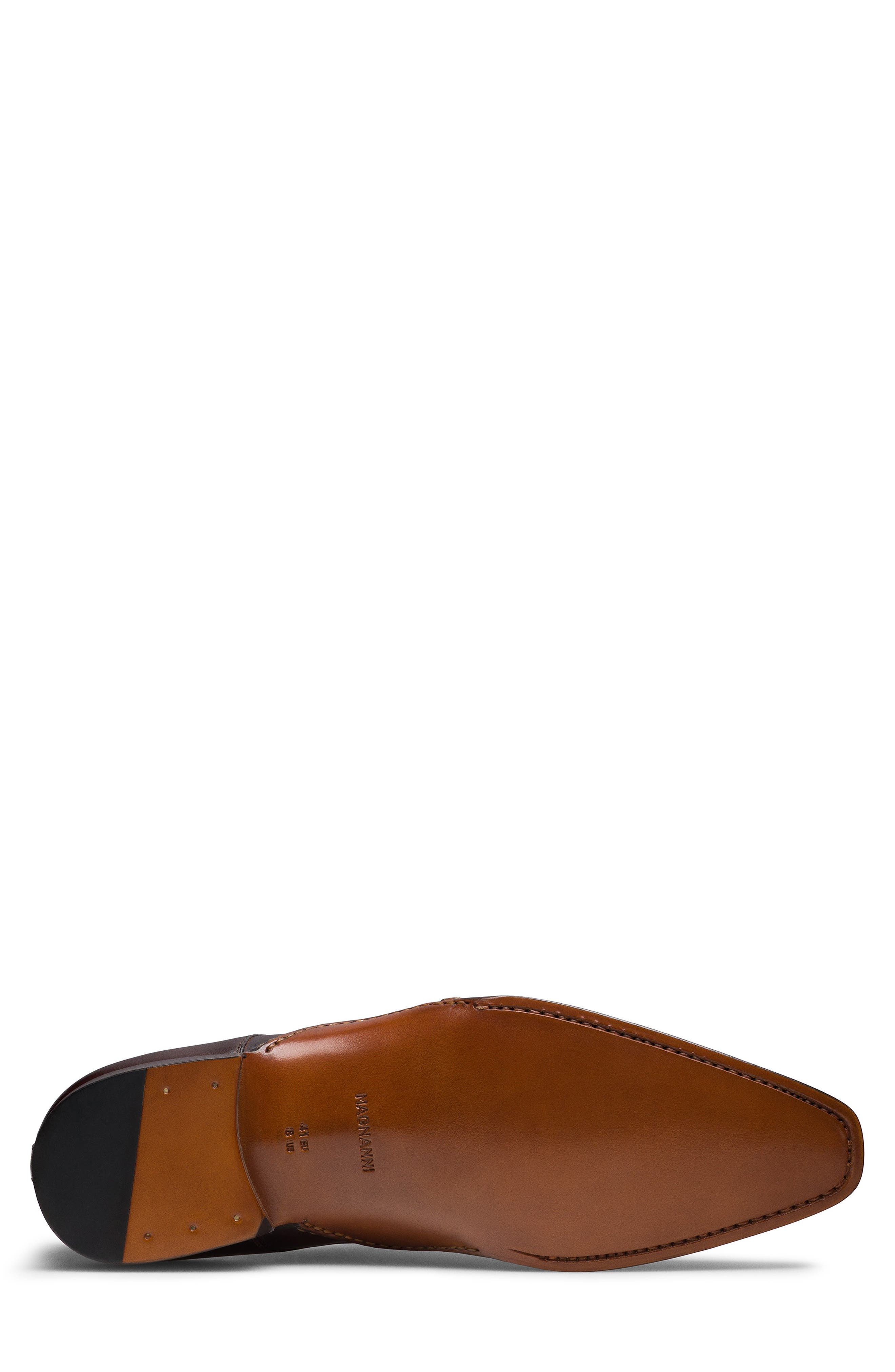 Magnanni Leros Cap Toe Double Monk Shoe, Alternate, color, Cuero