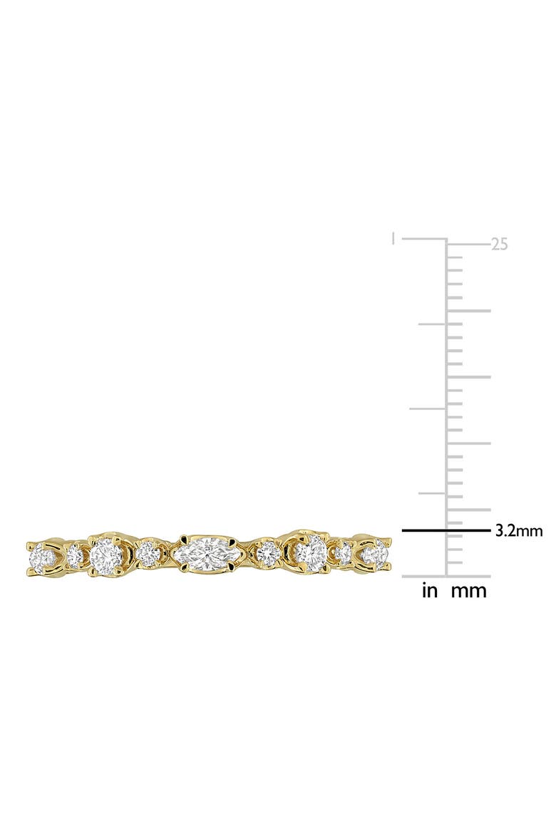 Created Moissanite Band Ring, Alternate, color, GOLD
