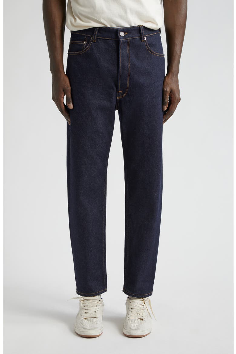 Journey Happy Tapered Leg Jeans, Main, color, DARK BLUE