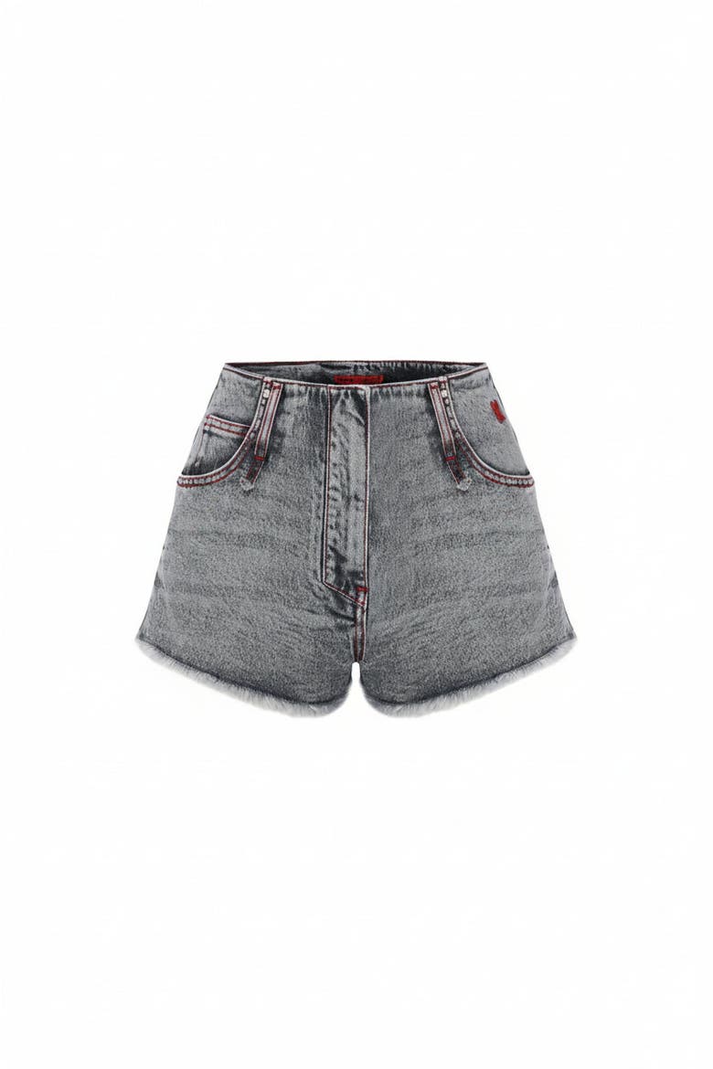Cotton Faded Super Mini Short, Main, color, grey