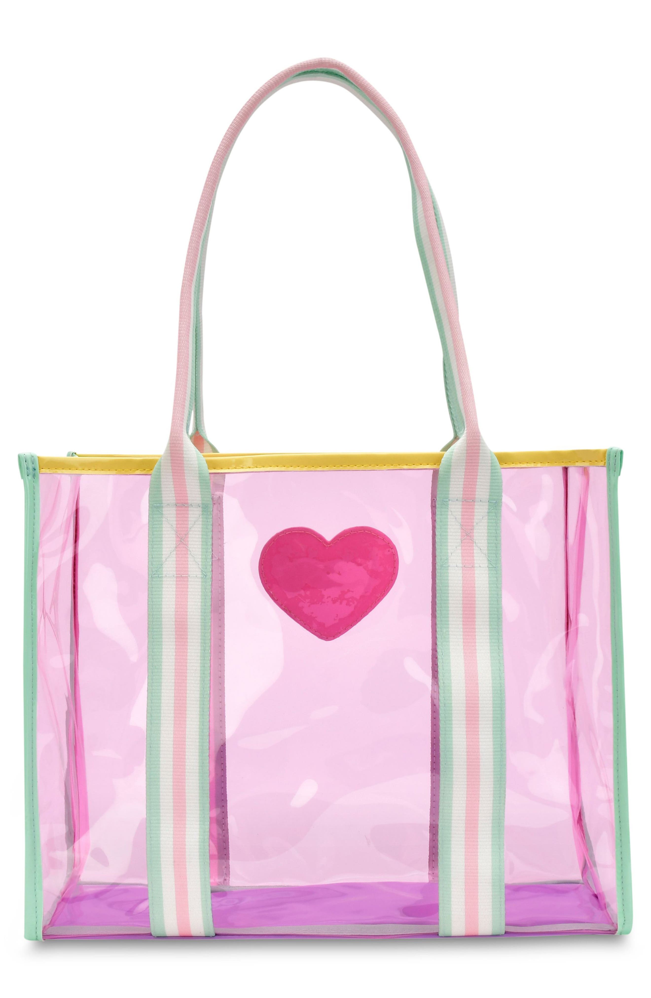 Iscream Kids' Heart Clear Tote, Alternate, color, 