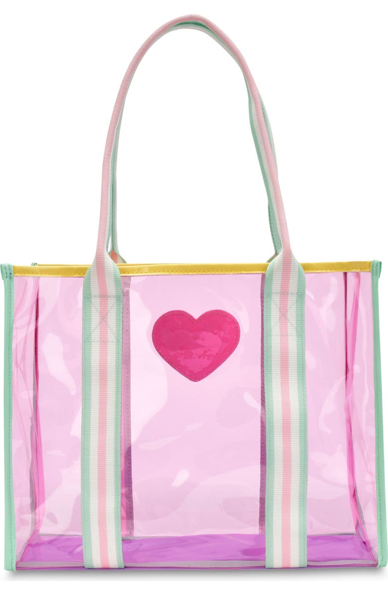 Iscream Kids' Heart Clear Tote, Alternate, color,