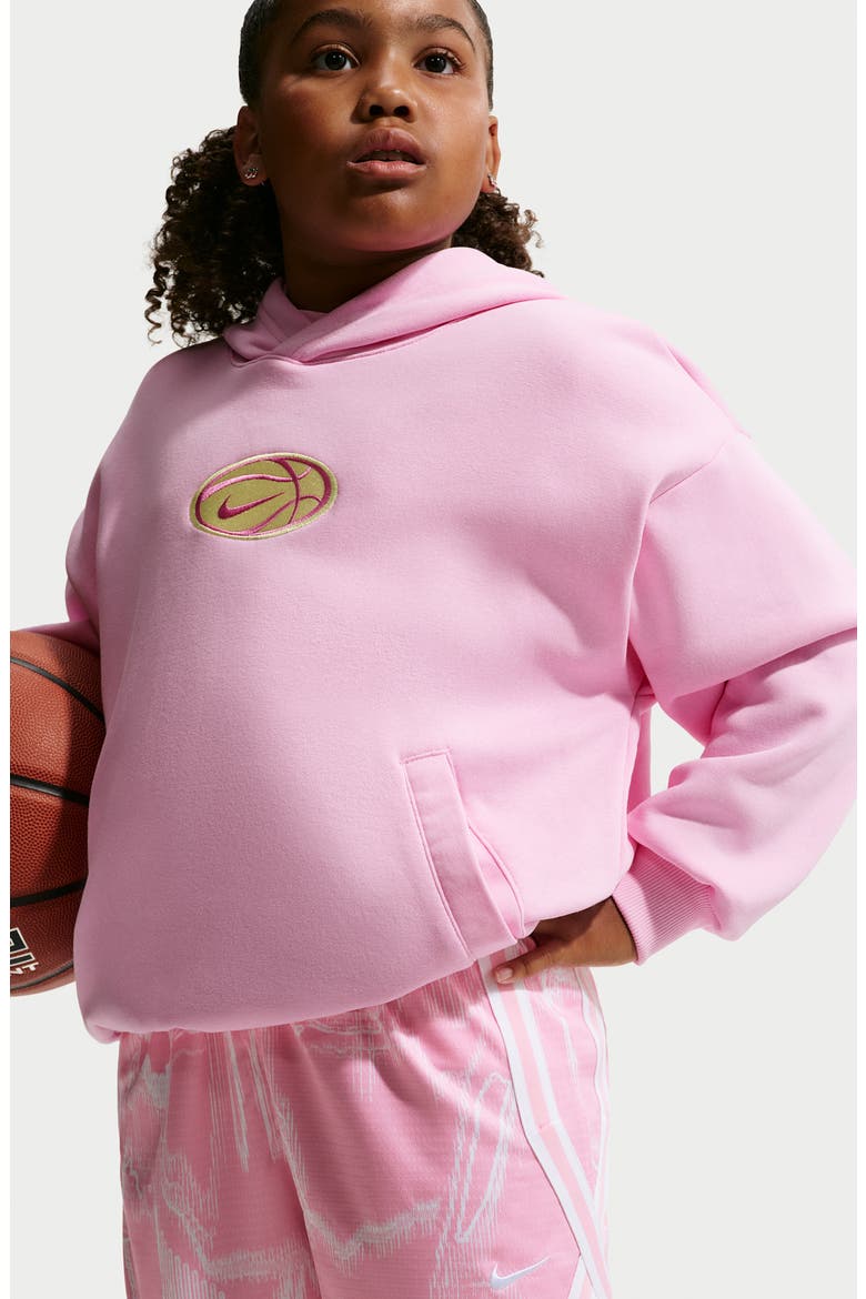 Kids' Dri-FIT Performance Basketball Shorts, Alternate, color, PINK RISE/ WHITE