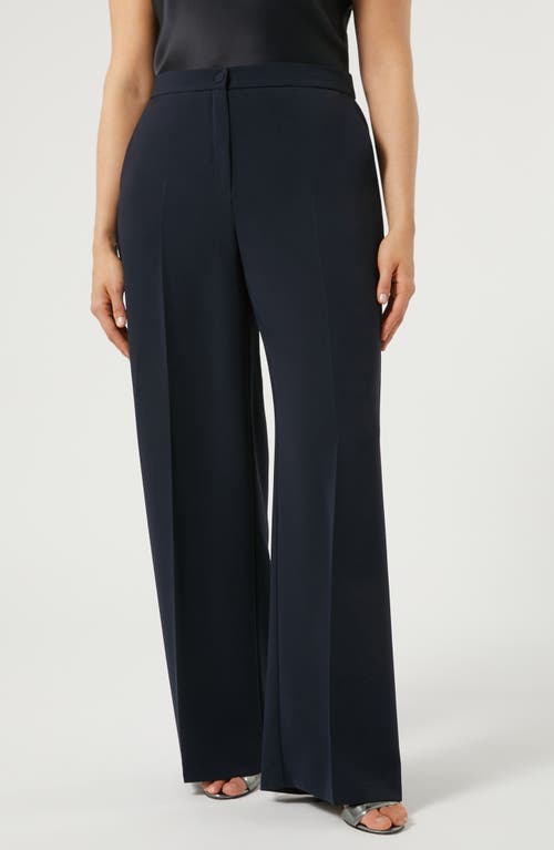 Shop Marina Rinaldi Riccor Cady Wide Leg Trousers In Midnight Blue