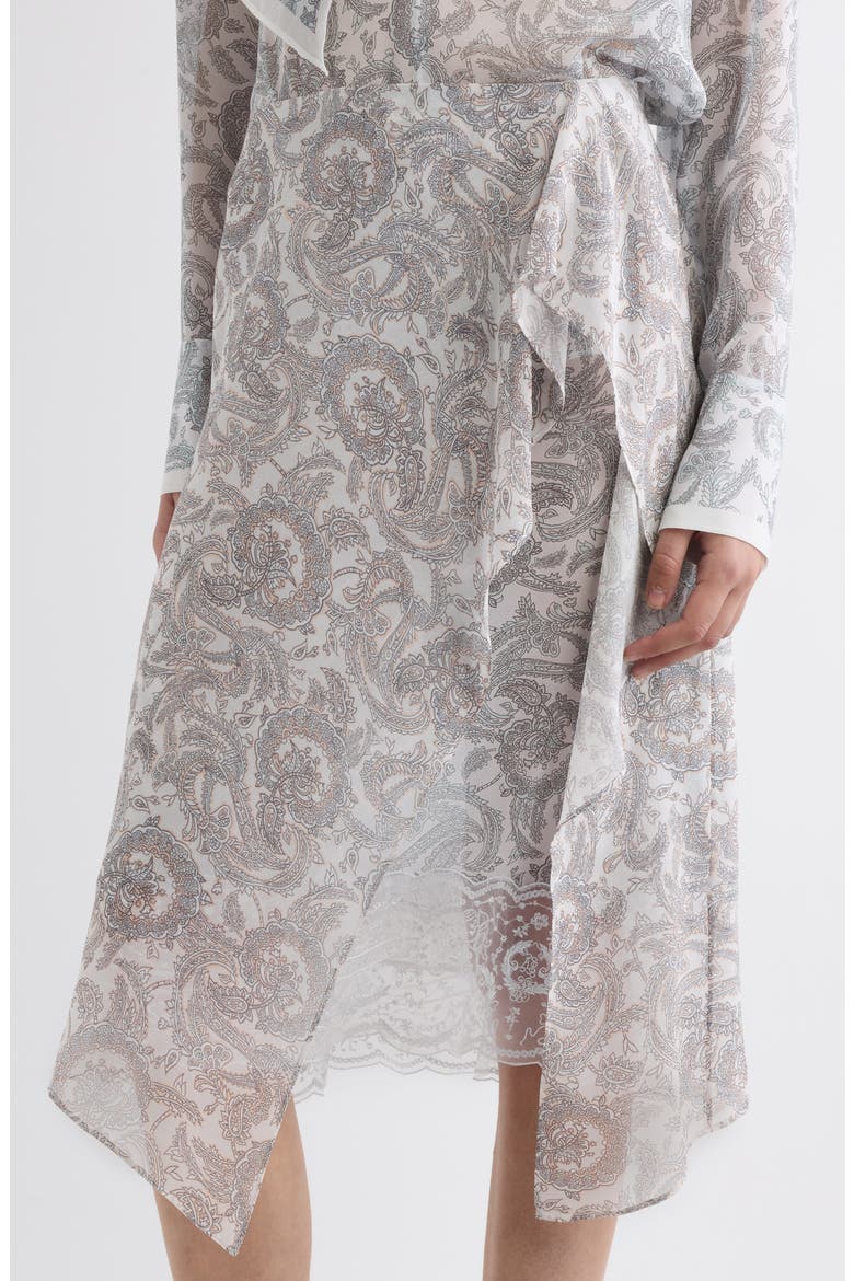 Inouka Paisley Silk Skirt, Alternate, color, LIGHT BEIGE