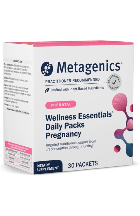 Wellness Essentials Prenatal Daily Multivitamin Packet Supplement 30 Packets