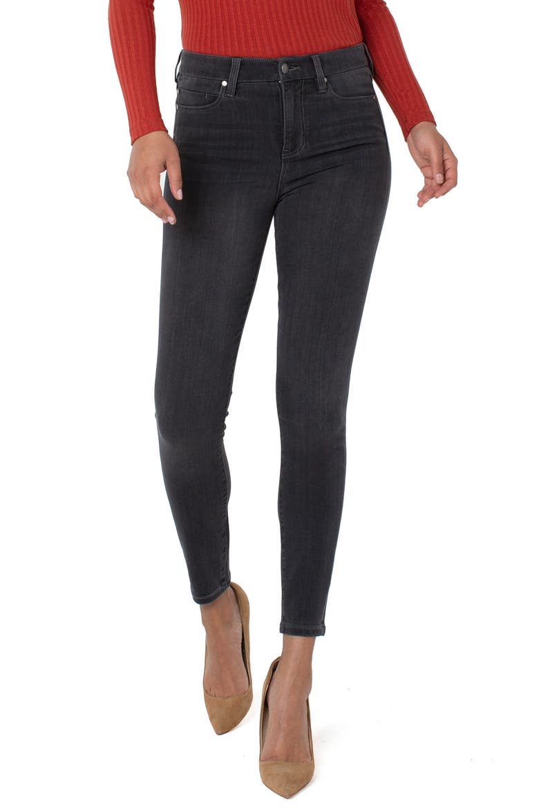 Liverpool Abby High Waist Ankle Jeans, Main, color, METEORITE