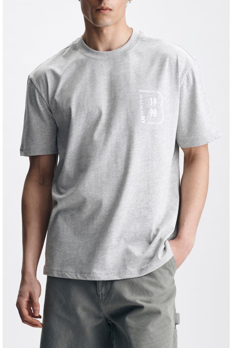 Heathered Cotton Logo Graphic T-Shirt, Main, color, LIGHT GREY MELANGE