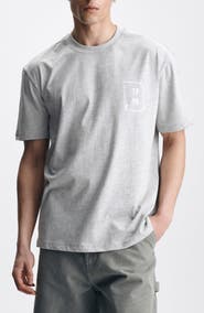 Brooklyn Industries Heathered Cotton Logo Graphic T-Shirt