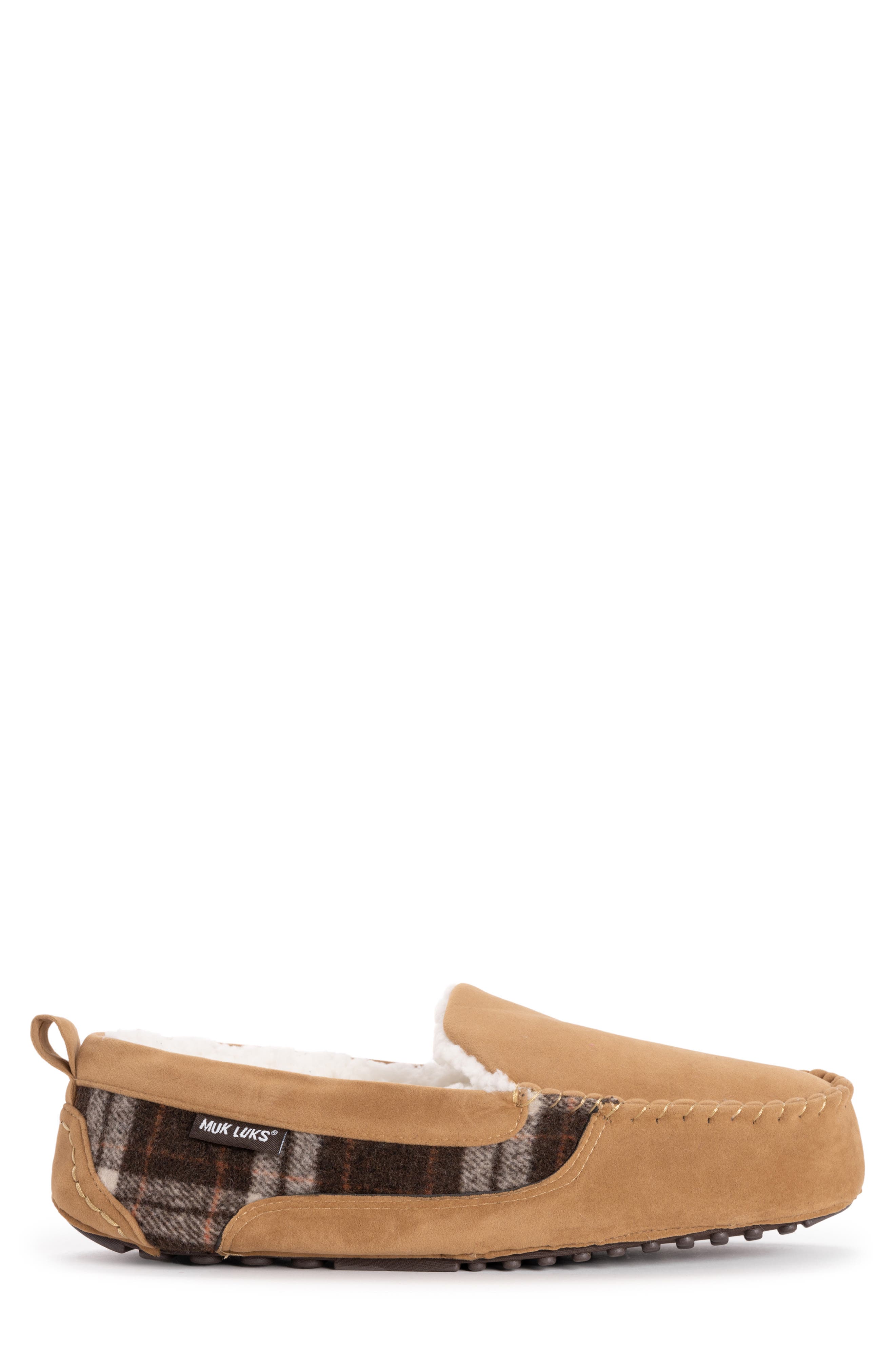 Emmett Faux Shearling Lined Slipper, Alternate, color, CAMEL