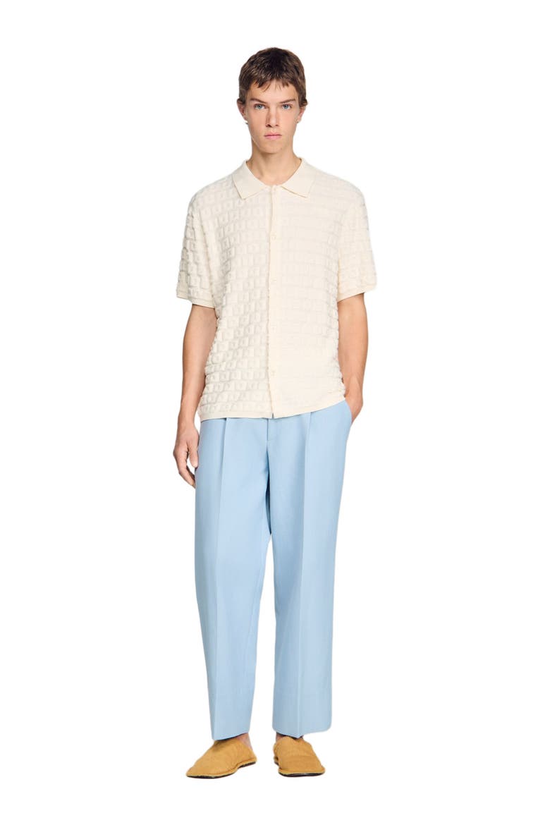 Terry knit shirt, Alternate, color, Ecru