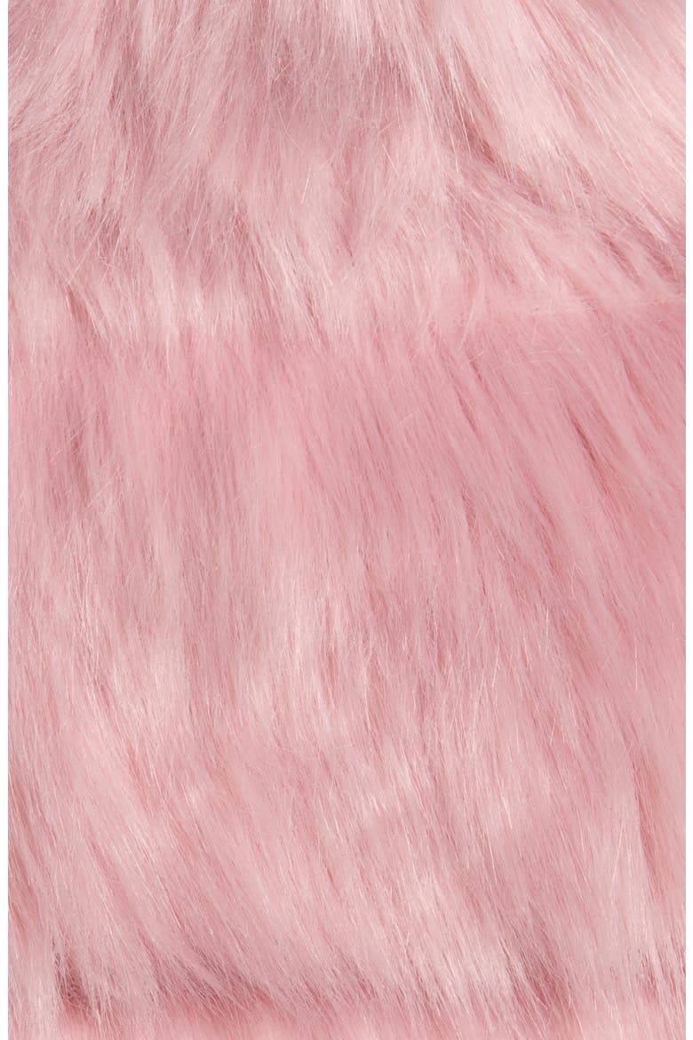 Faux Fur Tiered Coat, Alternate, color, PINK CRYSTAL
