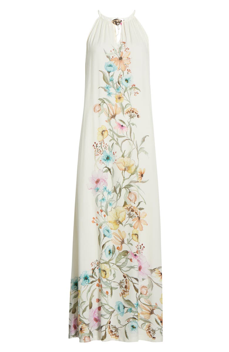 Vince Camuto Floral Print Sleeveless Maxi Dress, Main, color, Antique White