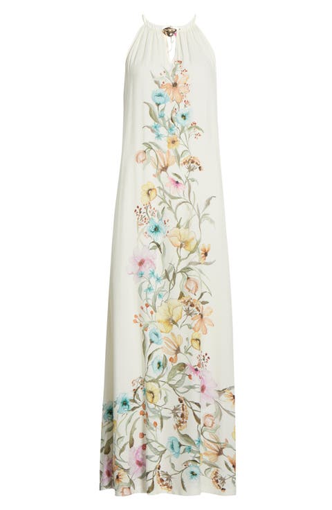 Vince Camuto Floral Print Sleeveless Maxi Dress (Petite)