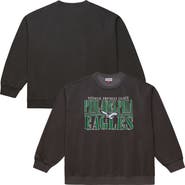 Mitchell & Ness Men's Mitchell & Ness Black Philadelphia Eagles Downtown Crew Vintage Logo Sweatshirt