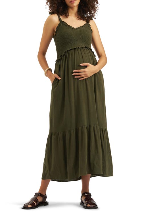 RIPE MATERNITY RIPE MATERNITY BRANDI SMOCKED MATERNITY DRESS