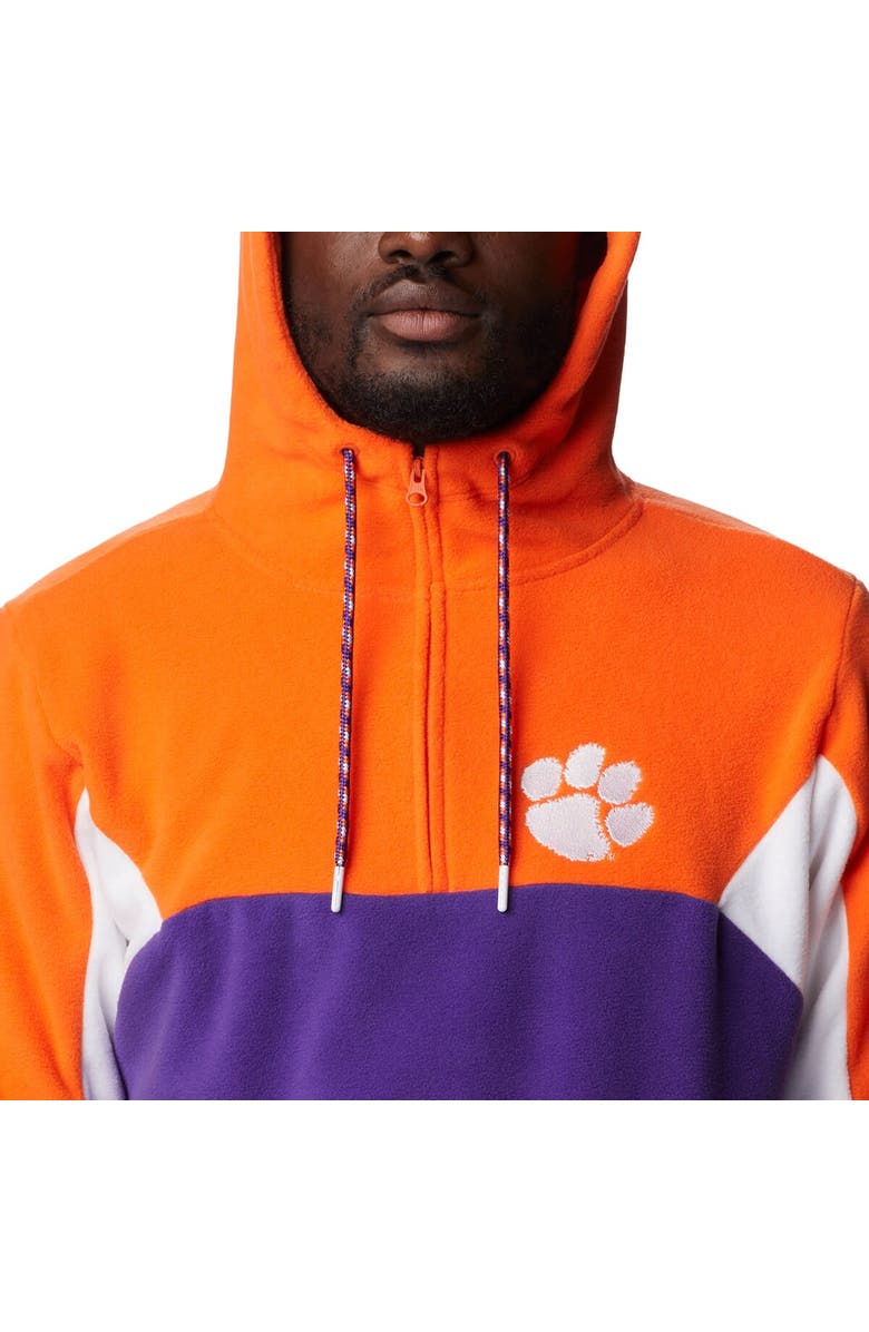 Columbia Men's Columbia Purple/Orange Clemson Tigers Lodge Quarter-Zip Hoodie, Alternate, color, Purple