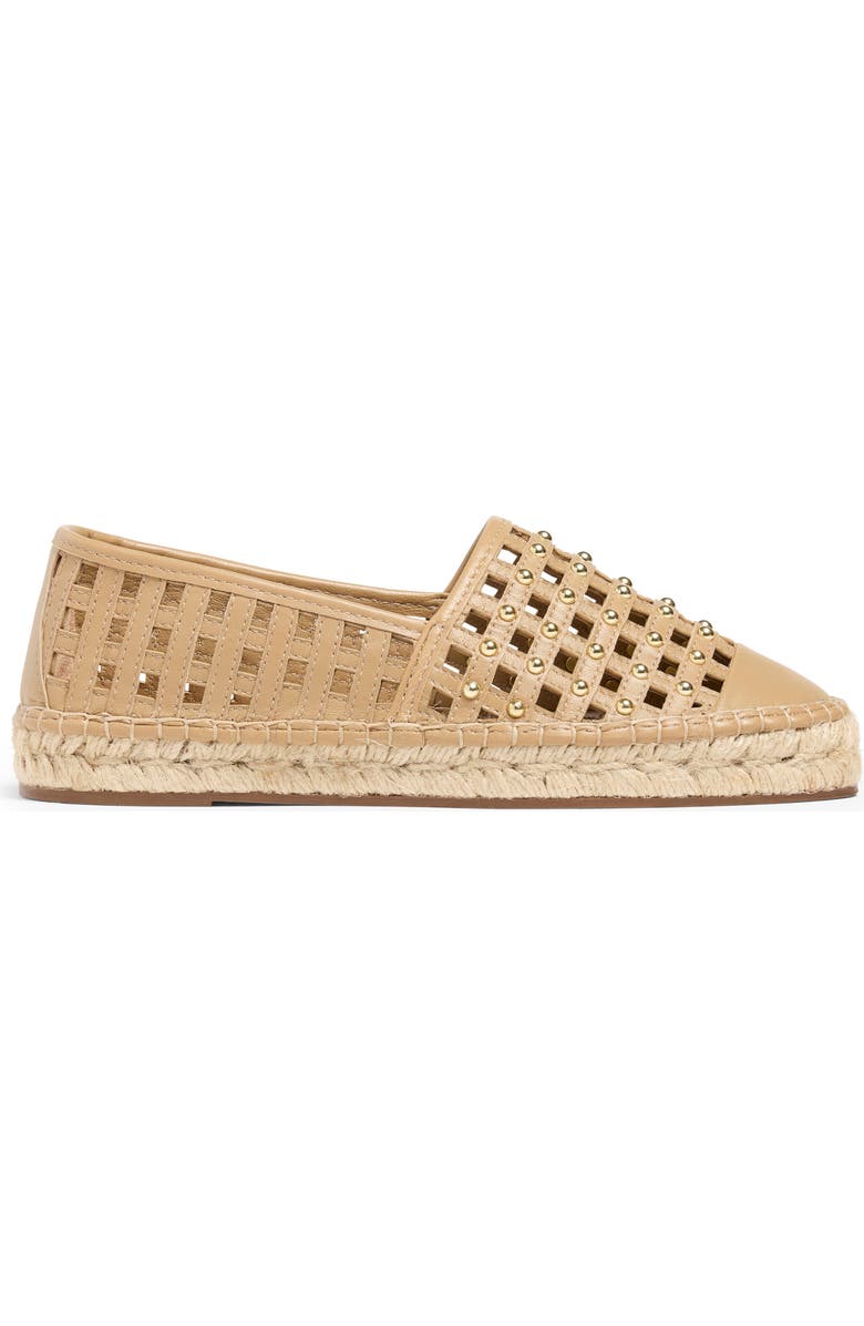 Cinq à Sept Rochel Cage Studded Espadrille Cap Toe Flat, Alternate, color, Brown Sugar
