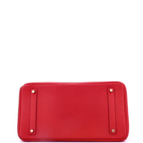 Pre-owned Hermes Hermes Birkin Handbag Red Epsom With Gold Hardware 35 In Red