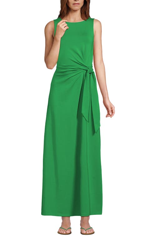 LANDS' END LANDS' END COTTON MODAL SLEEVELESS TIE WAIST MAXI DRESS