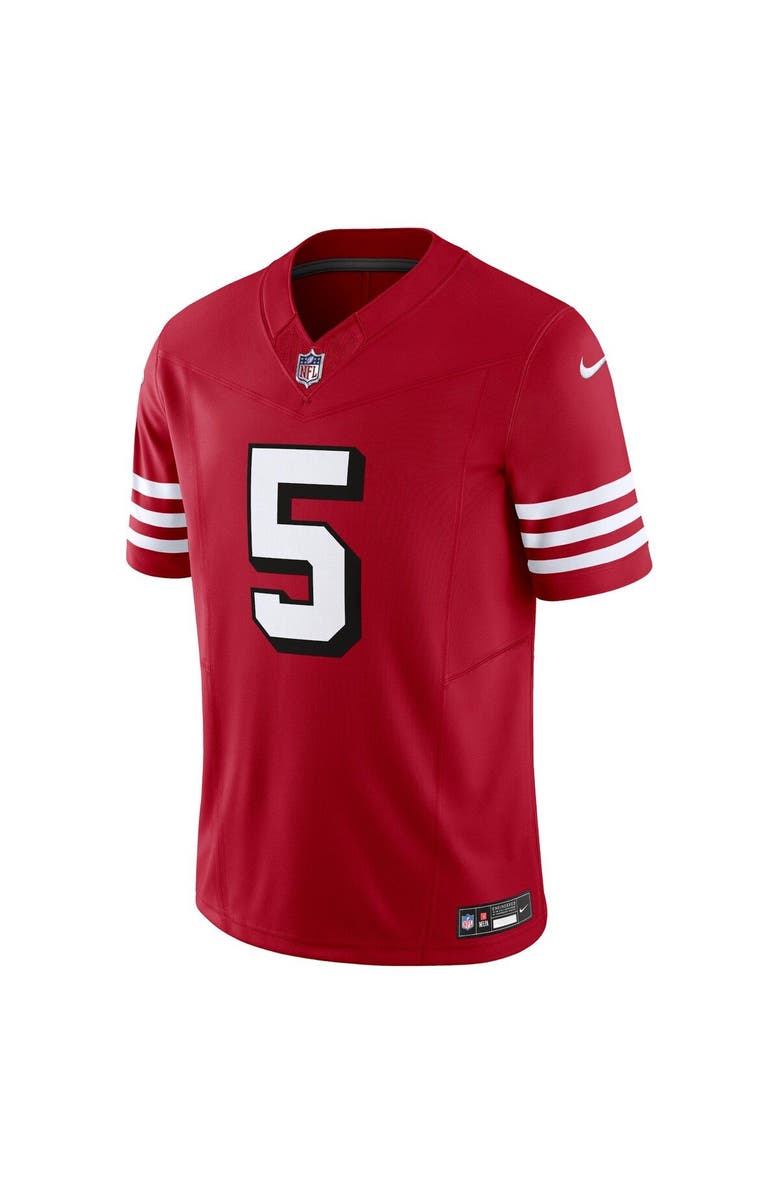 Nike Men's Nike Trey Lance Scarlet San Francisco 49ers Vapor F.U.S.E. Limited Jersey, Alternate, color,