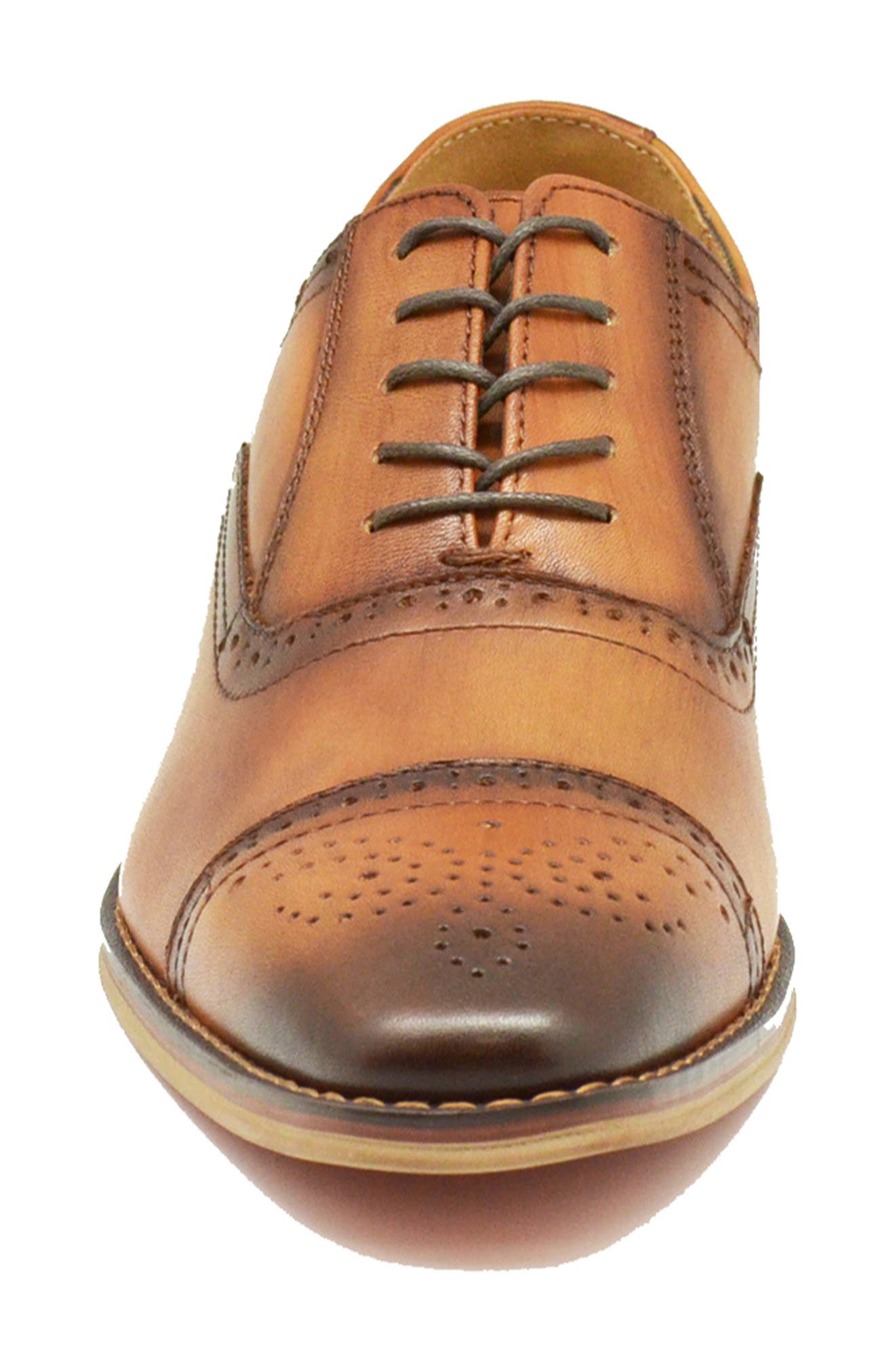 La Milano Lorenzo Cap Toe Oxford, Alternate, color, Cognac
