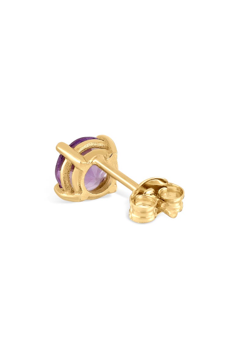 BLC 14K Gold Amethyst Stud Earrings, Alternate, color, 14K YELLOW GOLD