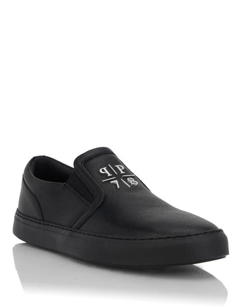 Deer Print Leather Slip On Unisex