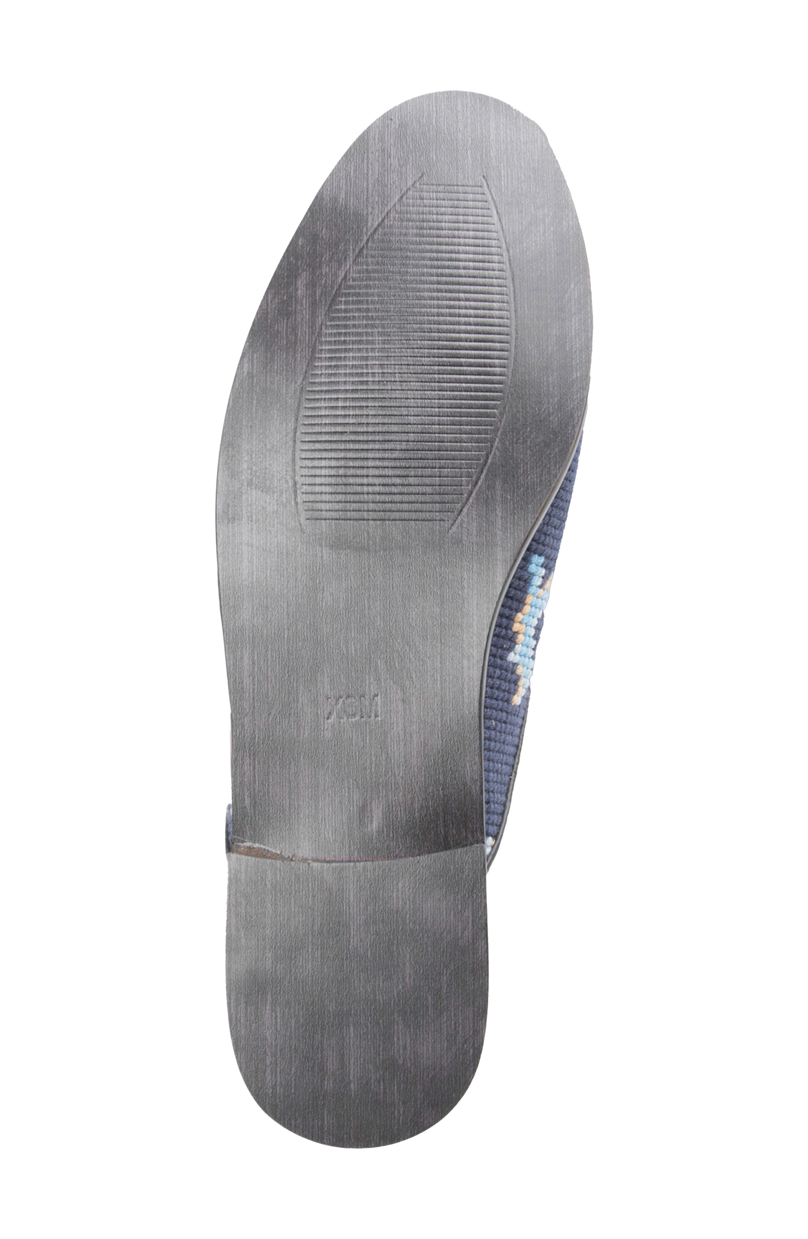 ByPaige Needlepoint Crab Mule, Alternate, color, Navy