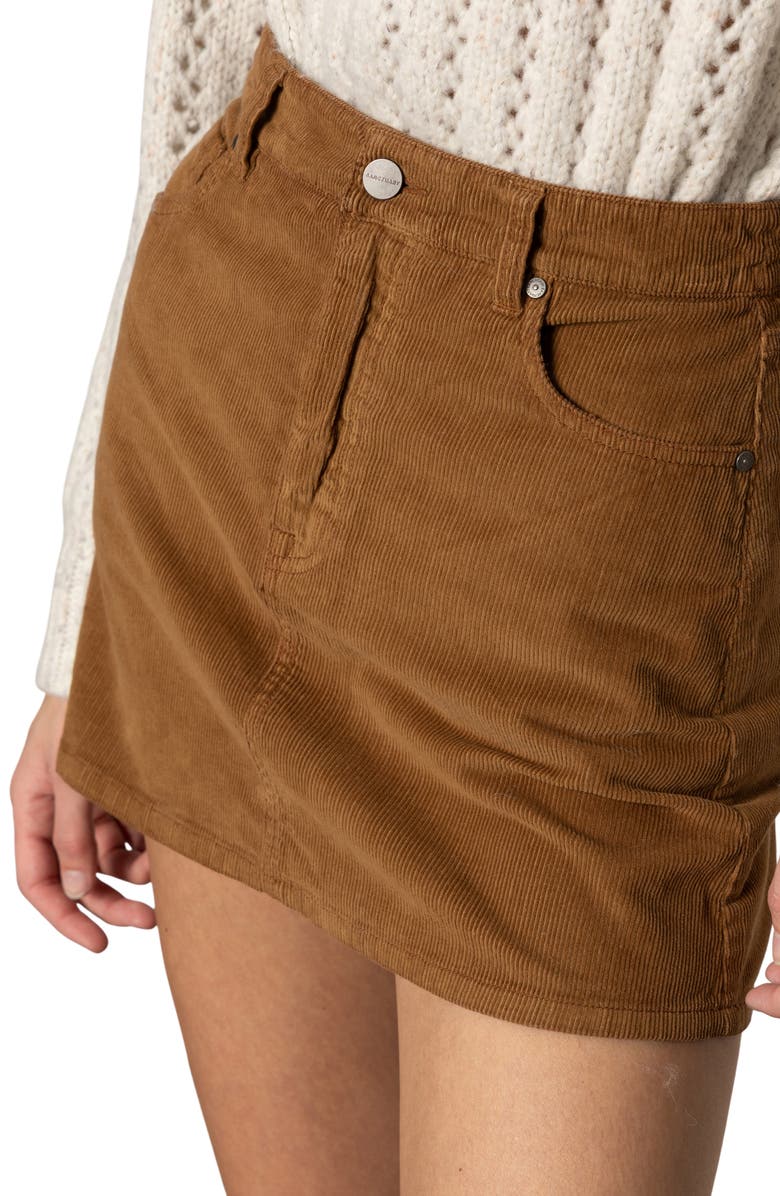Sanctuary Briar Stretch Cotton Corduroy Miniskirt, Alternate, color, 