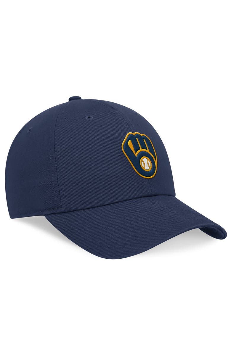 Nike Men's Nike Navy Milwaukee Brewers Evergreen Club Adjustable Hat, Alternate, color, 