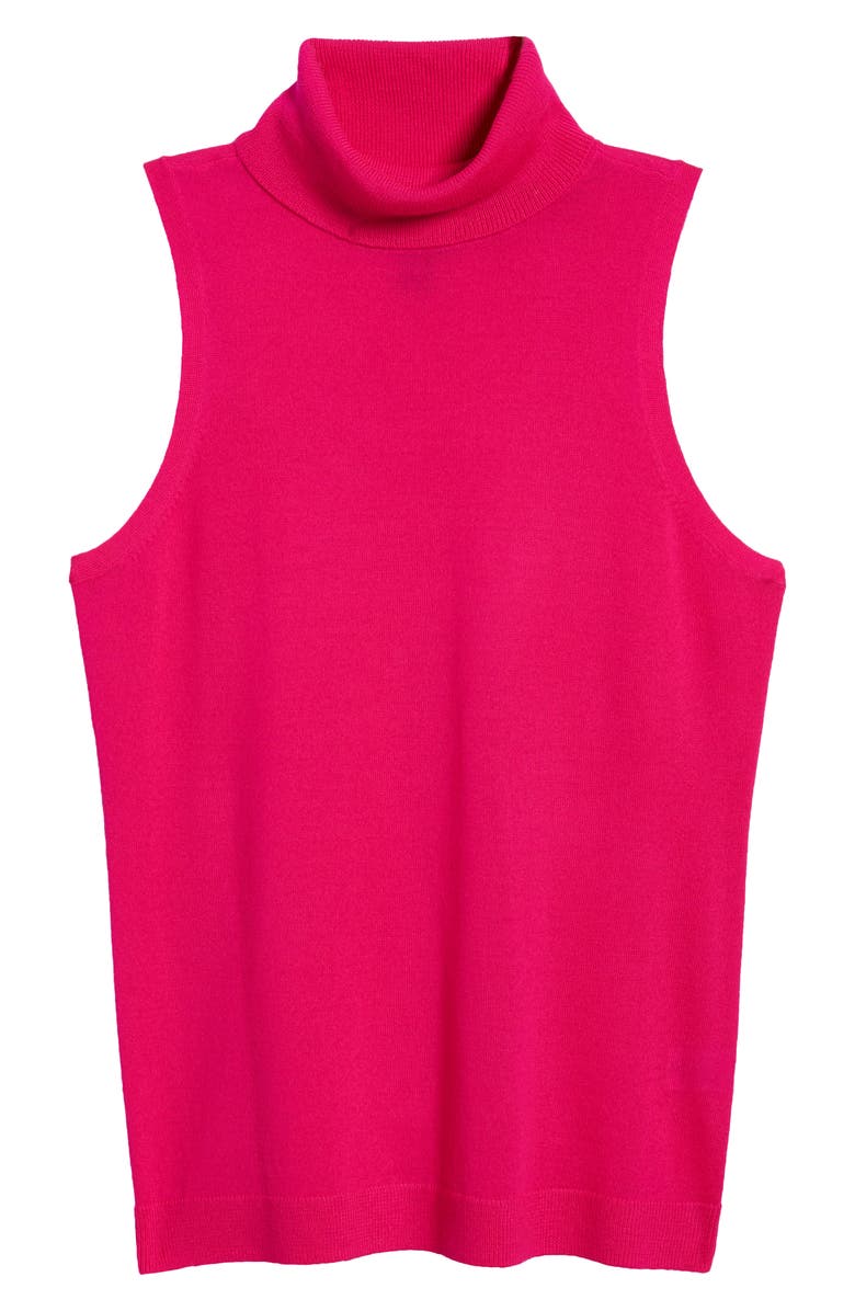 Halogen<sup>®</sup> Sleeveless Turtleneck Top, Alternate, color, Magenta Neon