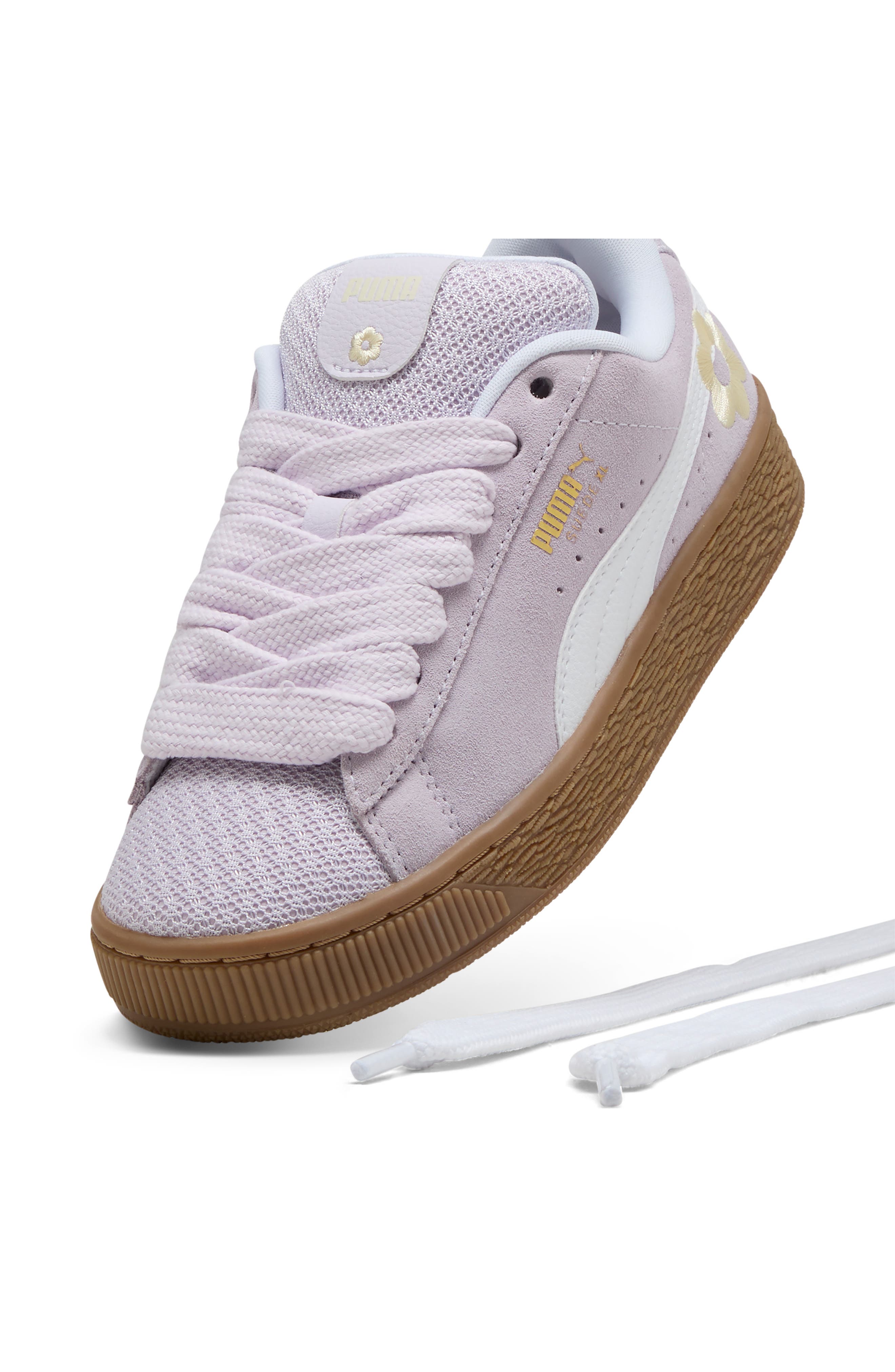 PUMA Kids' Suede XL Summer Feels Jr. Sneaker, Alternate, color, Lilac Frost-Puma White
