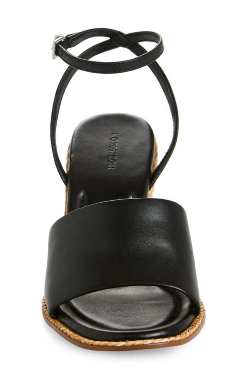 Nordstrom Arlene Ankle Strap Wedge Sandal In Black