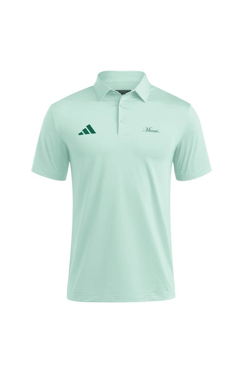 adidas Men's adidas Green Miami Hurricanes Ultimate 365 Polo, Alternate, color, 