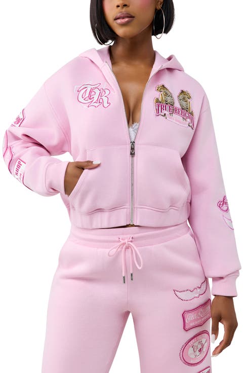Varsity Crystal Full Zip Hoodie