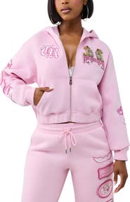 True Religion Varsity Crystal Full Zip Hoodie